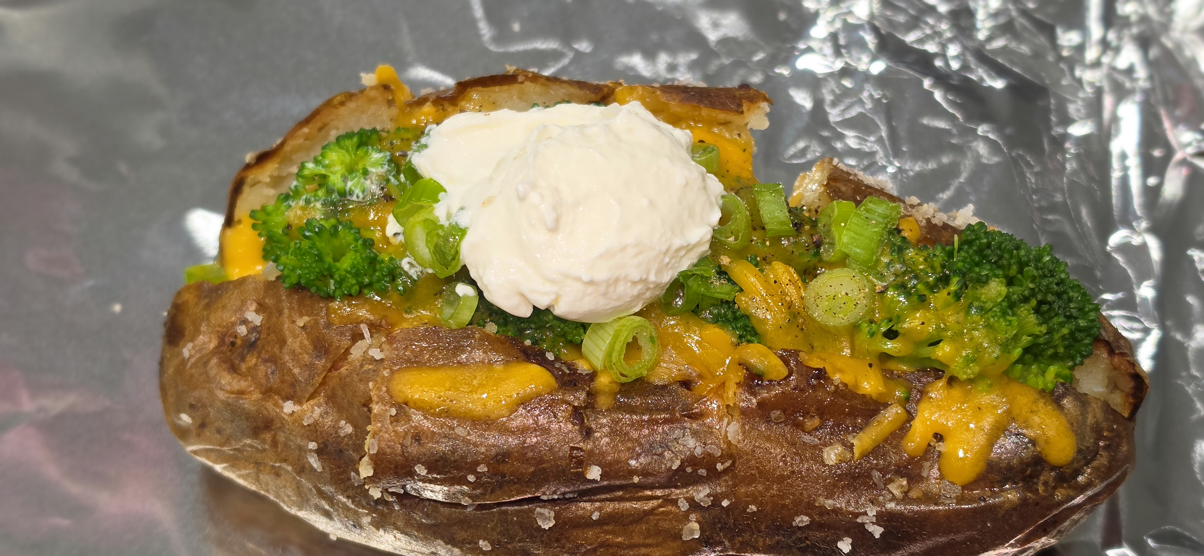 Green and Gold Broccoli baked potato