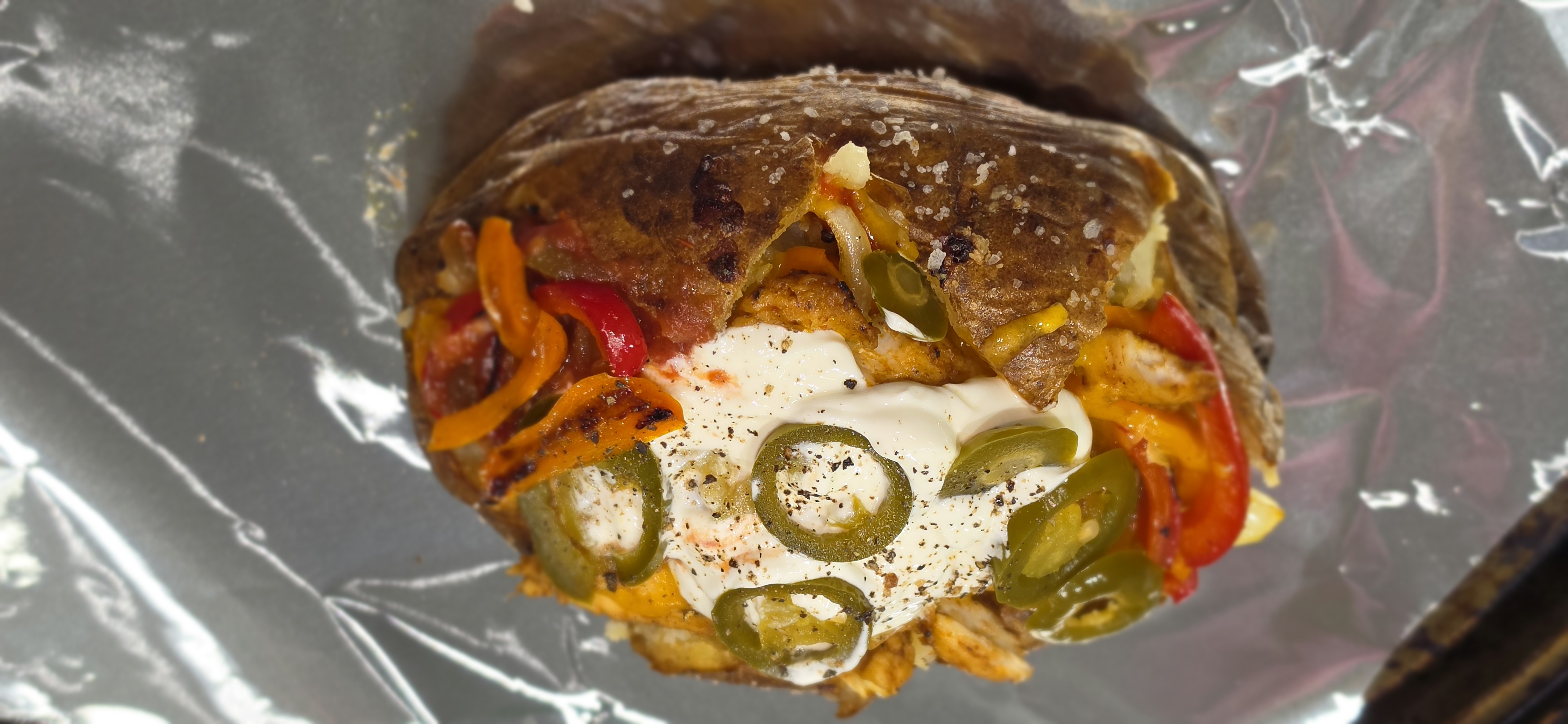 Fajita Fiesta loaded baked potato